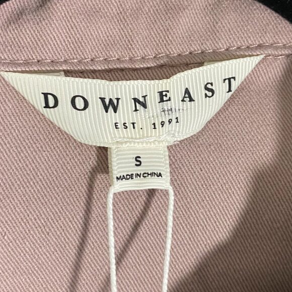DownEast 100% Cotton Mauve Jacket Front Pockets Button down | Sz Smalll Women's‎ - Picture 7 of 12
